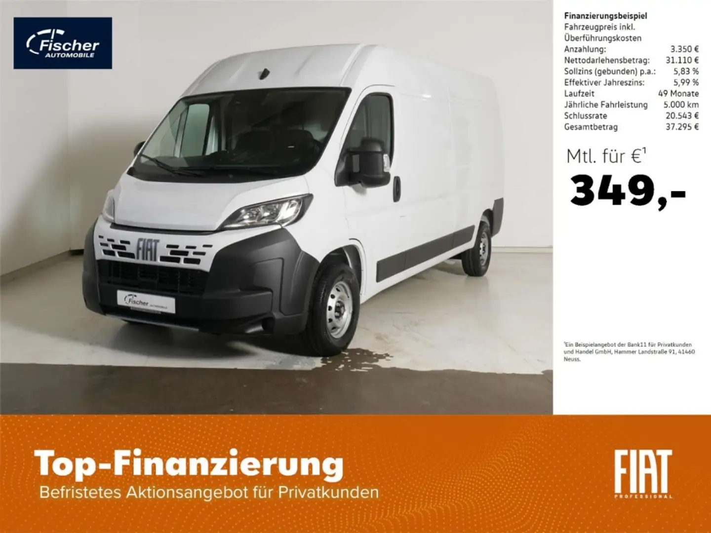 Fiat Ducato 140 MT L3H2 Kastenwagen Weiß - 1