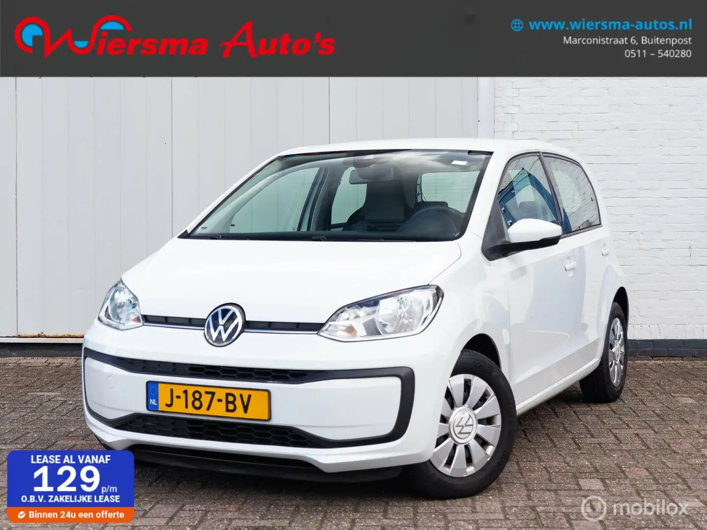 Volkswagen up! 1.0 BMT take up! Airco|Lage km|Bluetooth Wit - 1