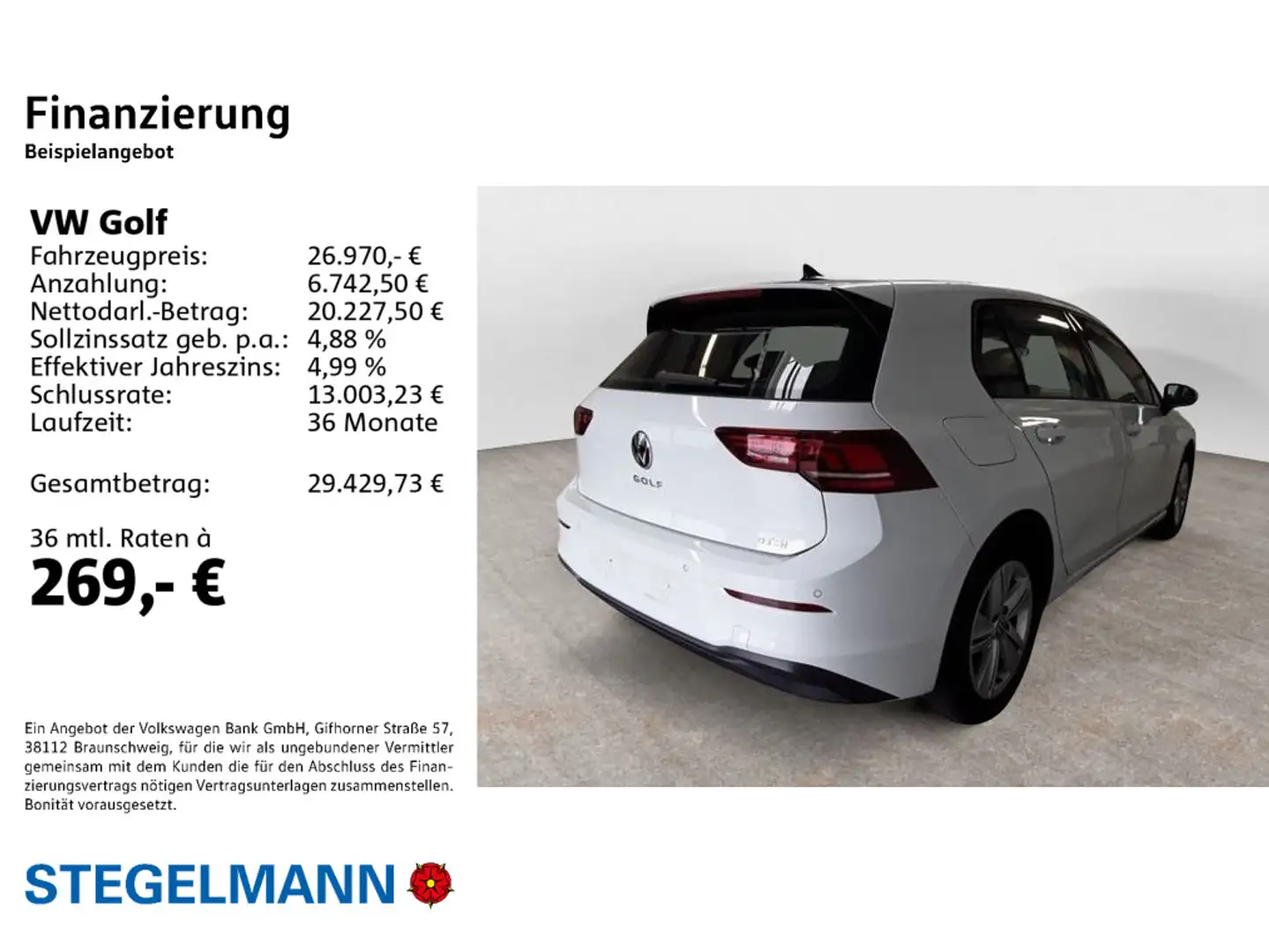 Volkswagen Golf VIII 1.5 TSI DSG Life *App-Connect*+3J. Gar Weiß - 2