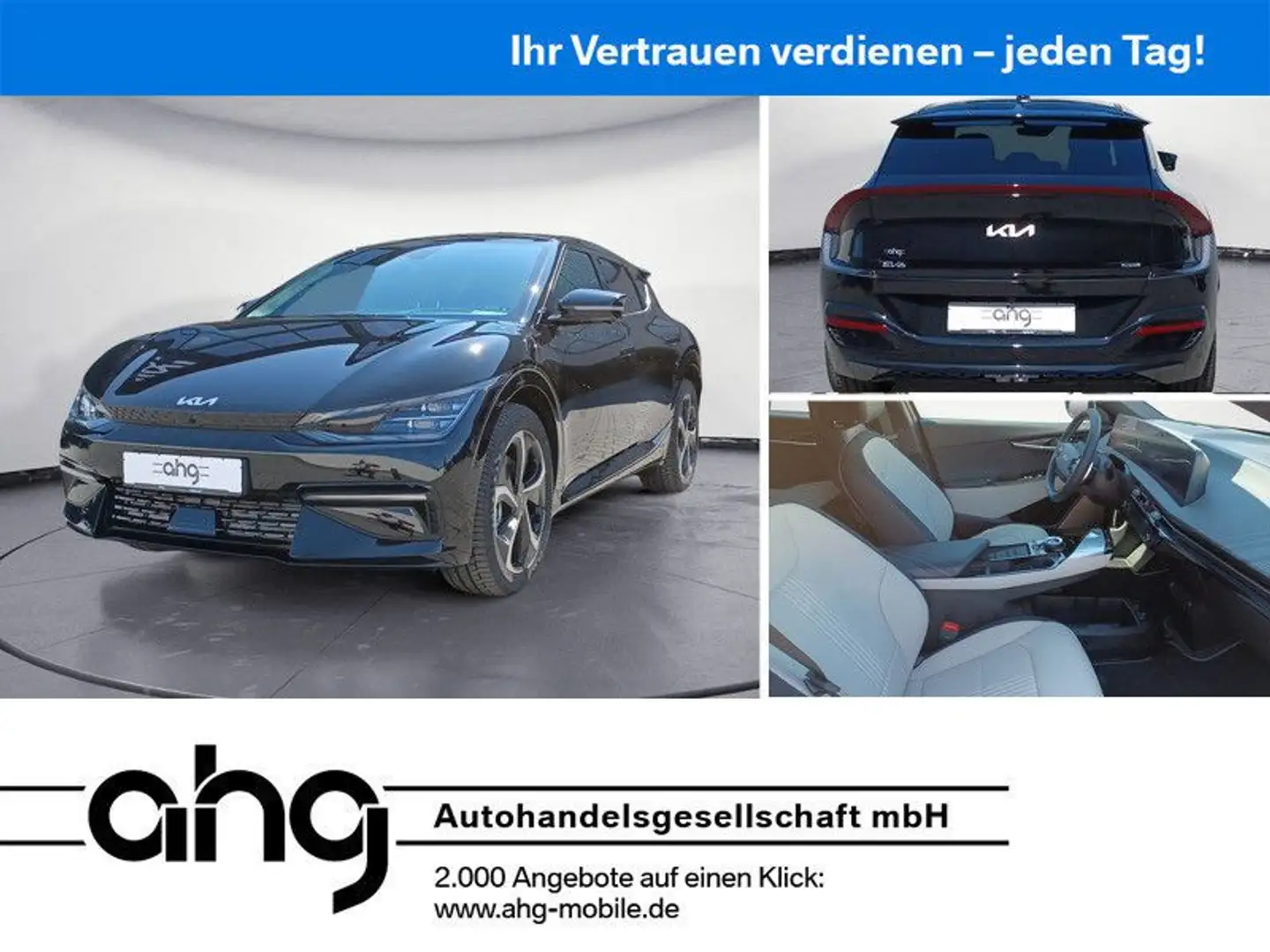 Kia EV6 77,4 AWD GT-Line 20' LM, Glasdach, Allrad Schwarz - 1