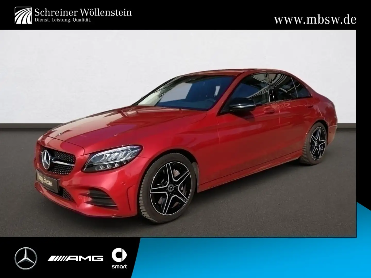 Mercedes-Benz C 300 *AMG*Night*RKam*PDC*Navi*LED*Ambi*SHZ Rosso - 1
