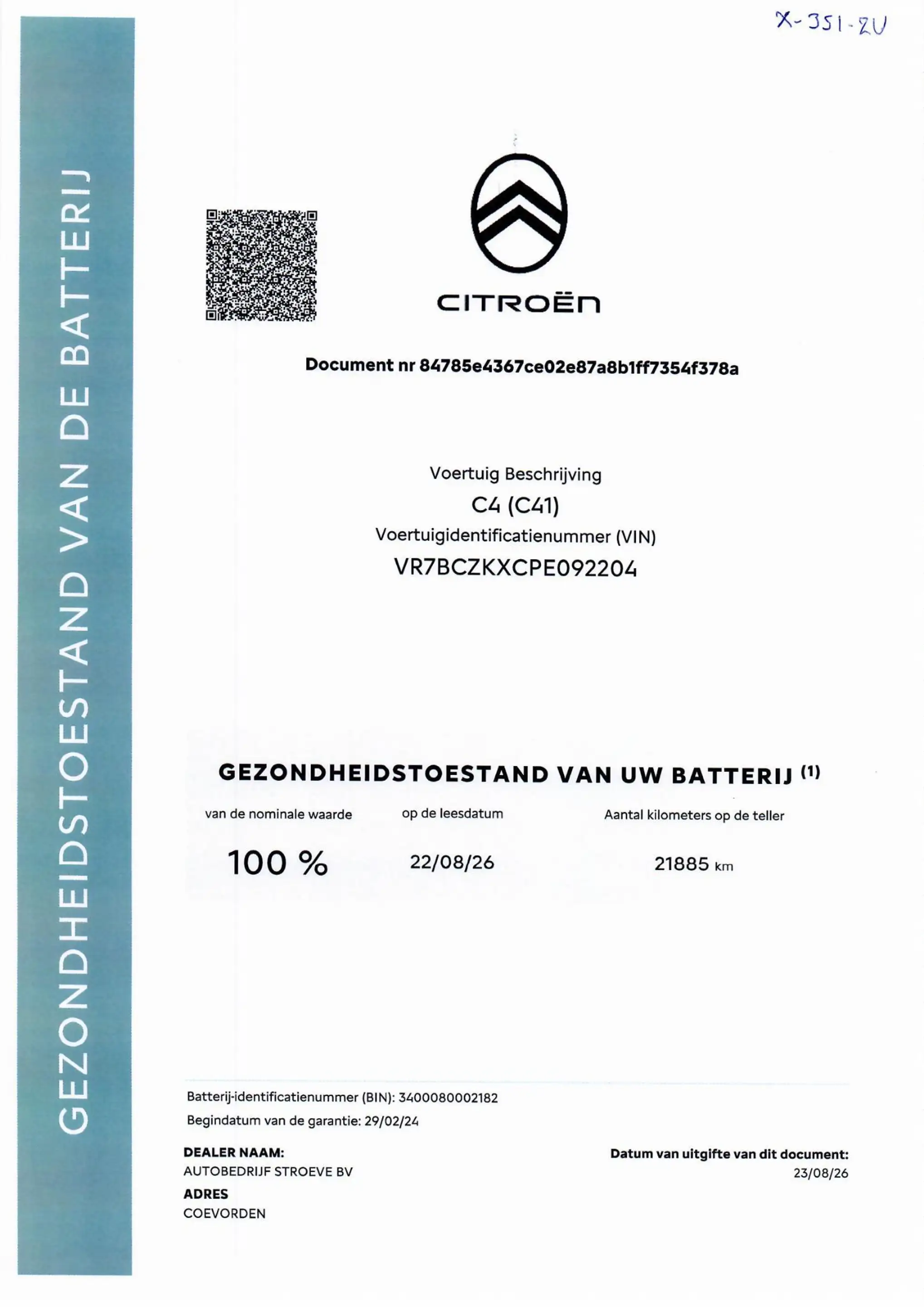 Citroen E-C4 Electric You 50 kWh LM VELGEN | SOH 100% | CAMERA — photo 30