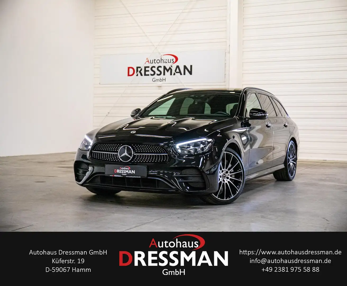 Mercedes-Benz E 400 d 4M AMG NIGHT PANO BURMESTER DISTRONIC AHK Schwarz - 1