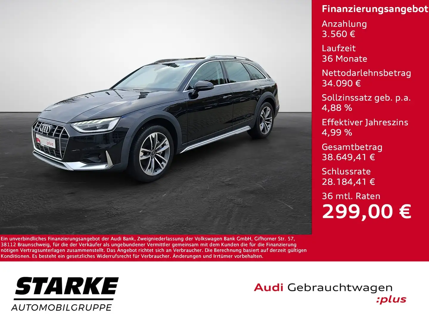 Audi A4 allroad 40 TDI S tronic quattro NaviPlus LED Leder 18-Z... Schwarz - 1