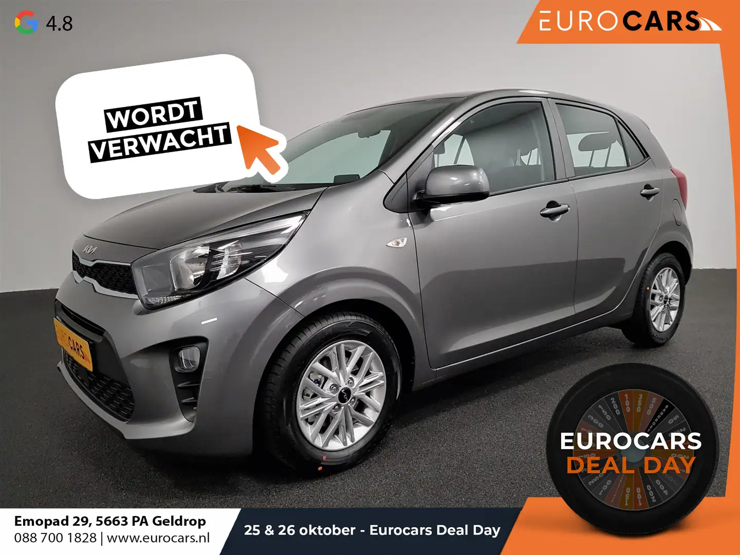 Kia Picanto 1.0 DPi Automaat DynamicLine | Navigatie | Apple C Gris - 1