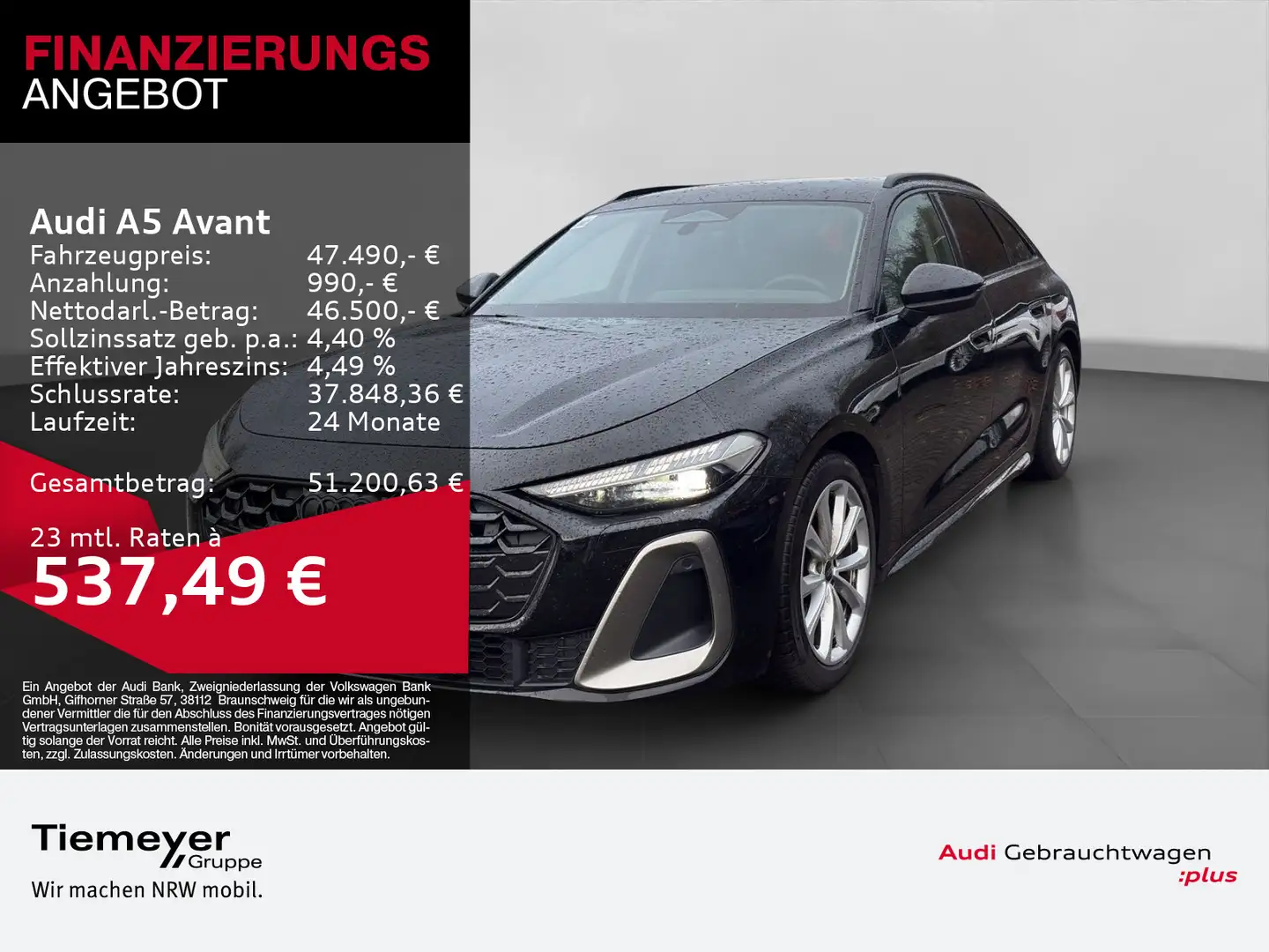 Audi A5 TFSI S LINE EDITION ONE LM19 LEDER AHK Schwarz - 1