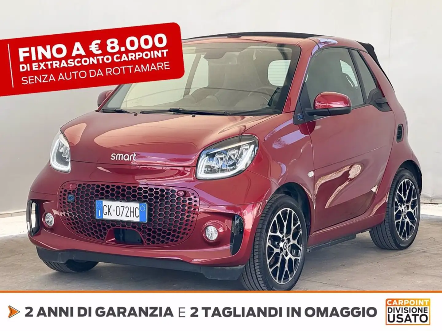 smart forTwo cabrio eq prime 22kw Rosso - 1
