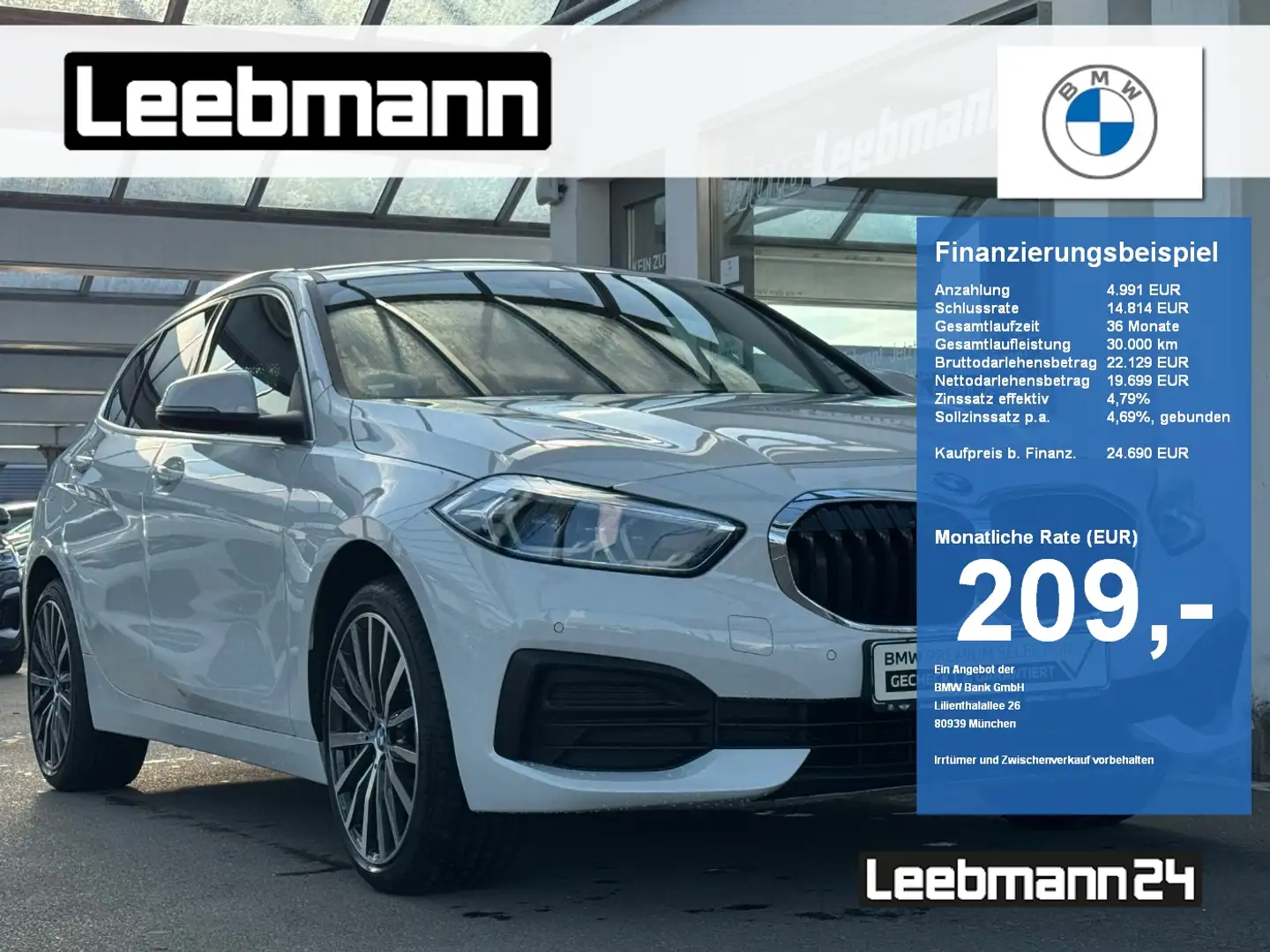 BMW 118 i DKG Advantage 18LM/DrivAssi/LKH/LC-PROF Weiß - 1