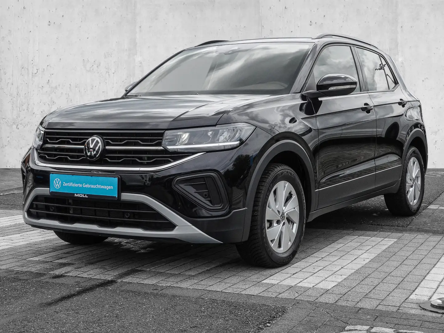 Volkswagen T-Cross 1.0 TSI Life AUT KAM LED PDC SHZ SPURH Zwart - 2