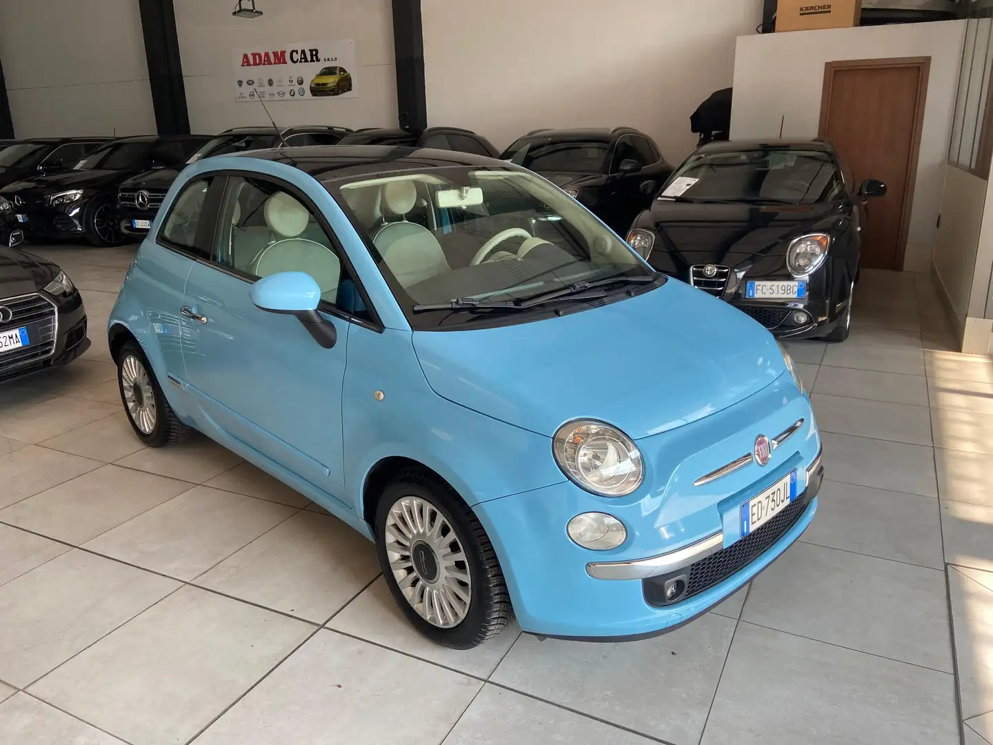 Fiat 500 500 0.9 t.air t. by Diesel 85cv Blauw - 2