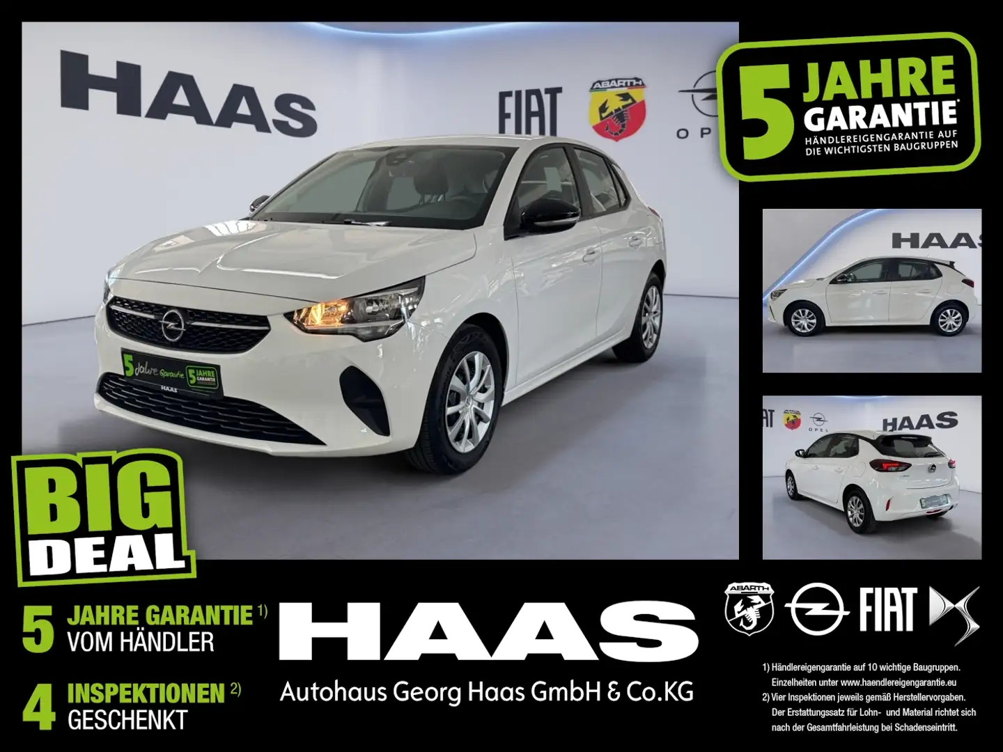 Opel Corsa F 1.2 Klimaanlage Bluetooth Touchscreen Weiß - 1