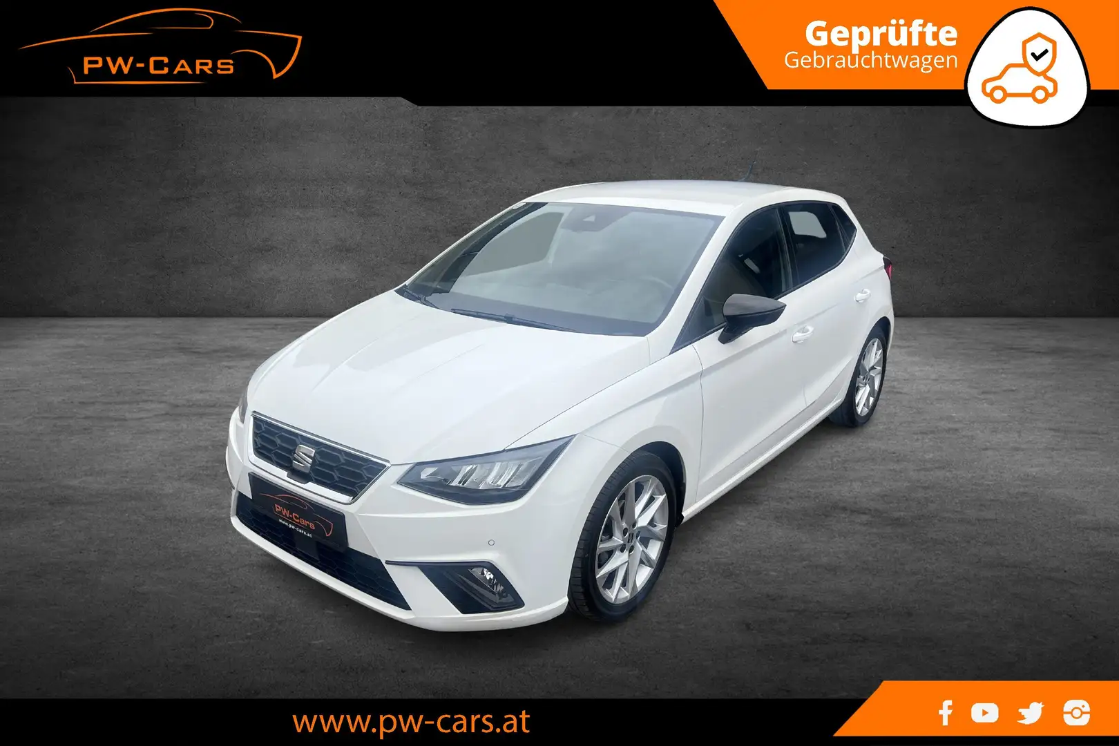 SEAT Ibiza FR Voll-LED, SHZ, MFL, DAB, TOUCH, ALU USW. Weiß - 1