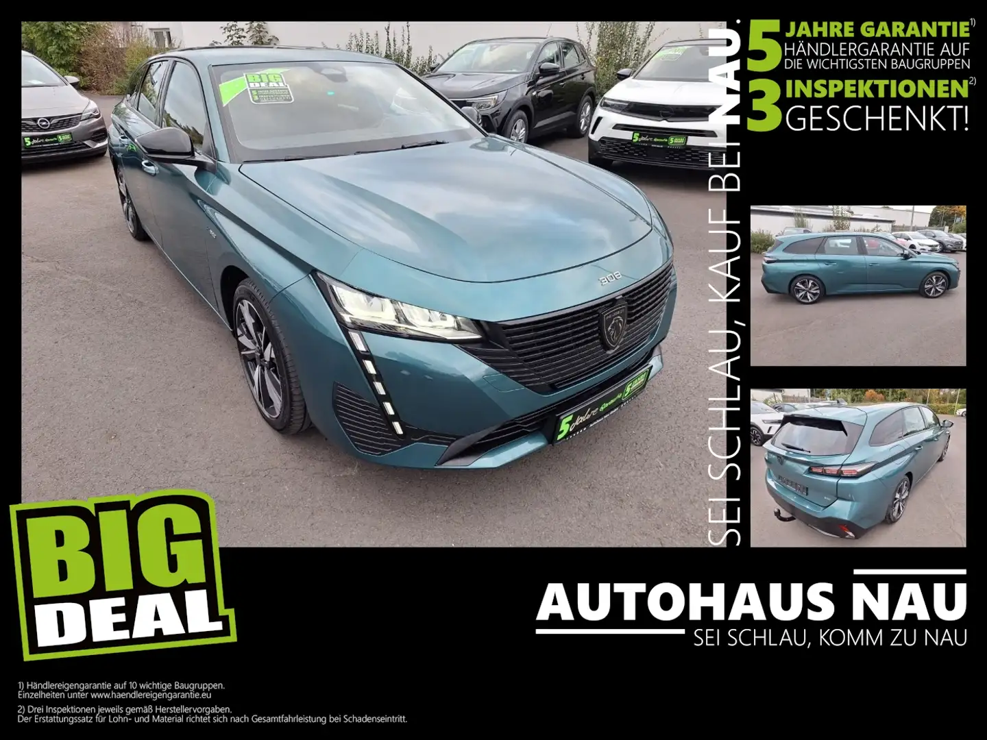 Peugeot 308 180 SW Active Pack AHK+LED+2xKlima+KeyLess Blauw - 1