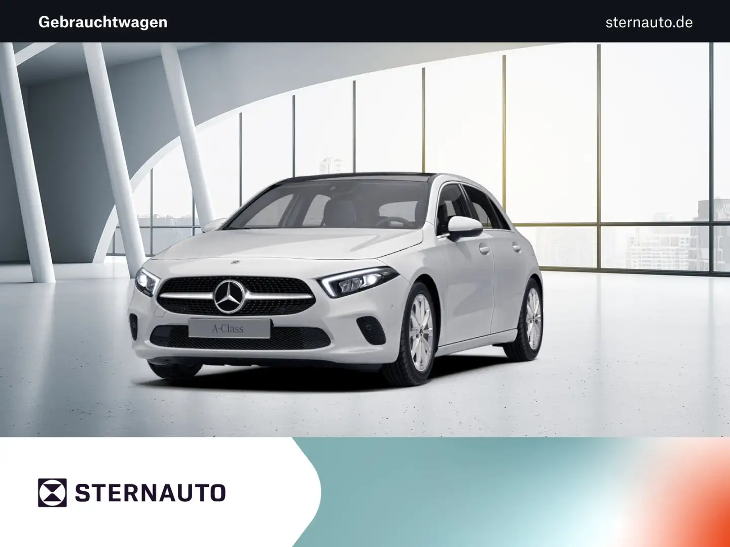 Mercedes-Benz A 200 A 200 Progr PanoD Standh RüKam Spiegelp LED Navi Weiß - 1