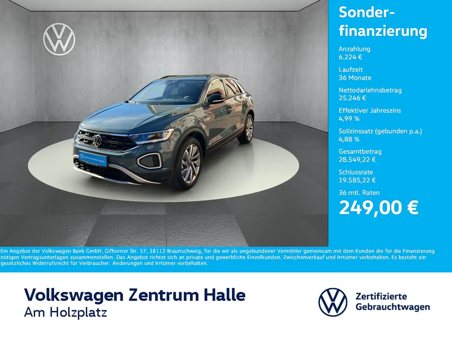 Volkswagen T-Roc 1.5 TSI Goal DSG Blau - 1