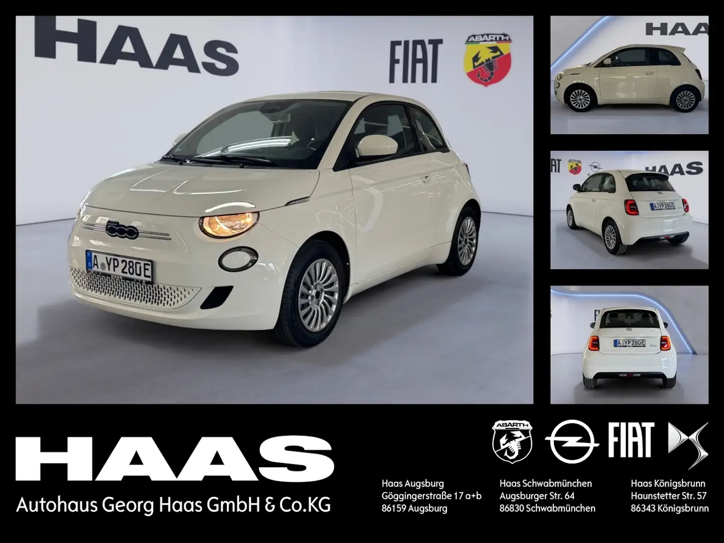 Fiat 500 e Base Klimaautomatik Radio Carplay Weiß - 1