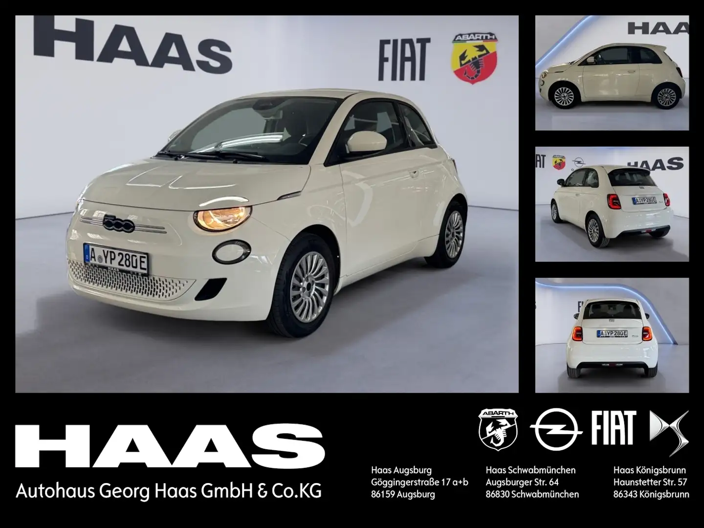 Fiat 500 e  Base Klimaautomatik Radio Carplay Weiß - 1