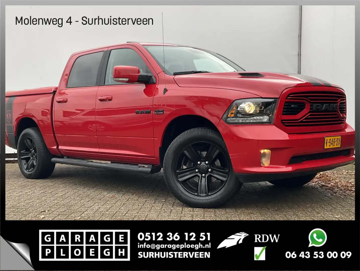 Dodge RAM 1500 5.7 V8 4x4 Sport Trekhaak Pano Alpine Nav/Cam Rood - 1