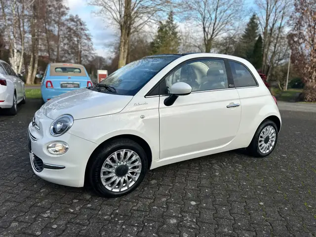 Fiat 500C DolceVita schöne Kombination Weiß/Rot