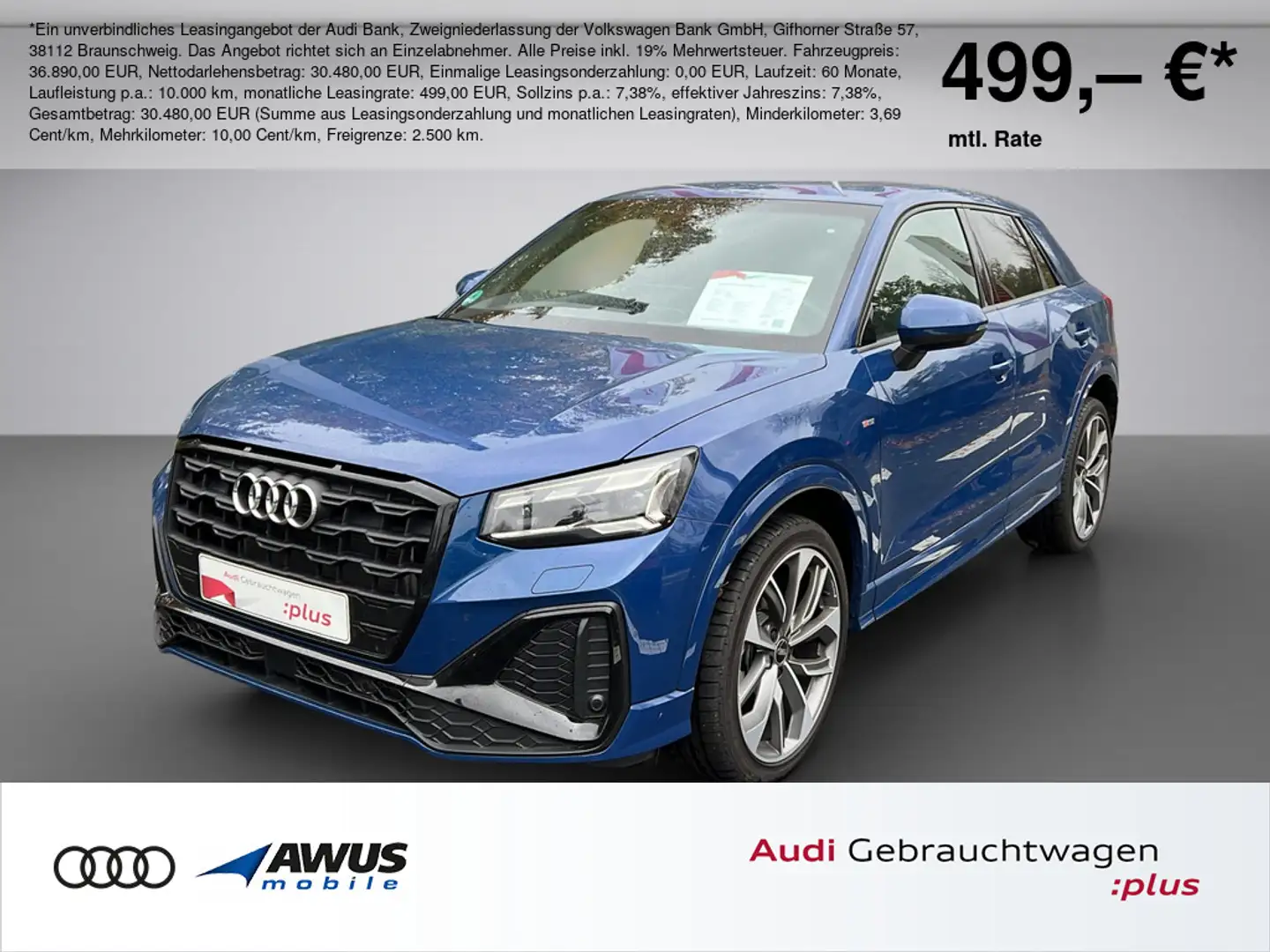 Audi Q2 35 TFSI S line Matrix-LED, Klima, AHK, SONOS Blau - 1