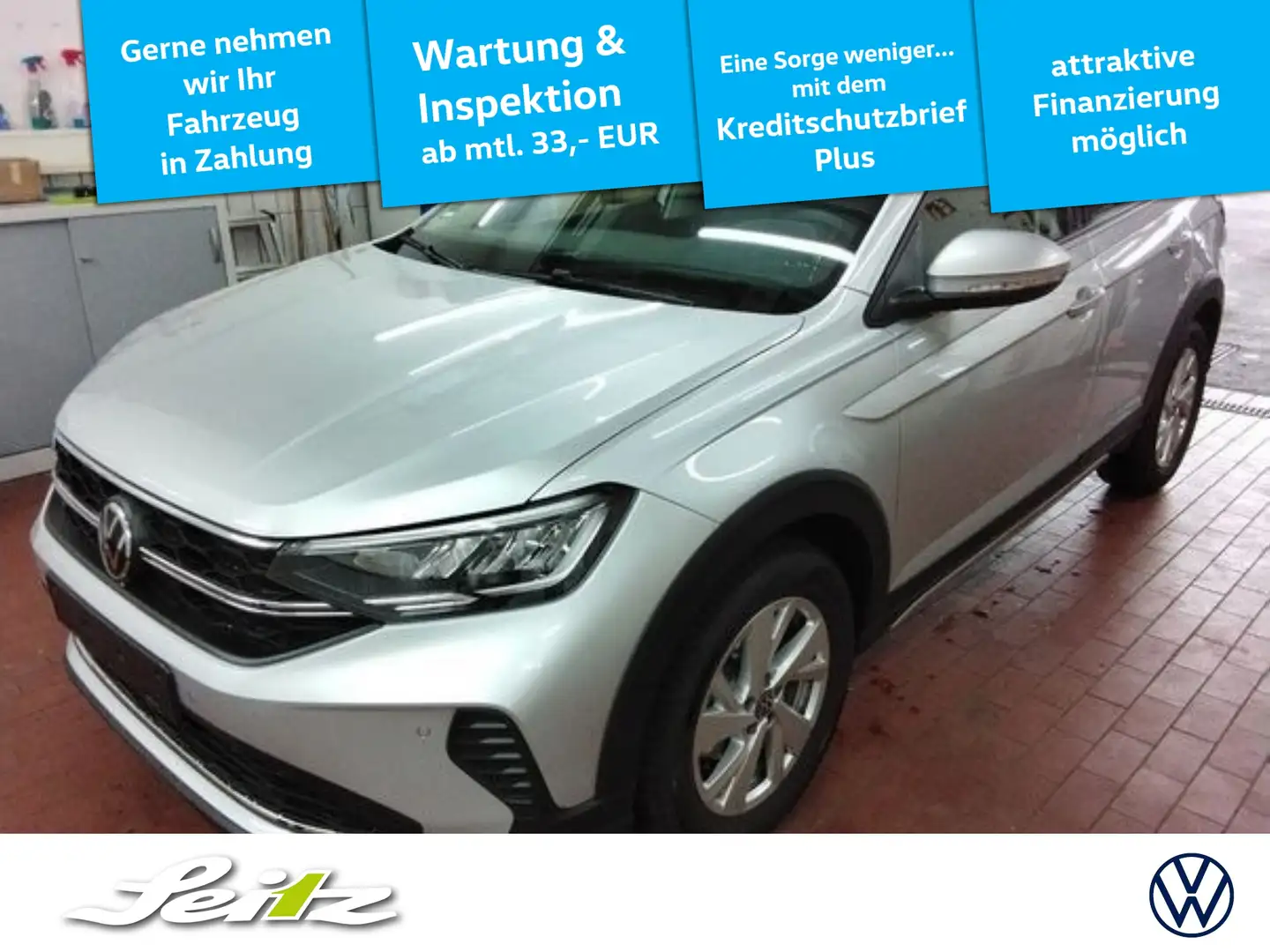 Volkswagen Taigo 1.0 TSI Life *LED*PDC*NAVI*SITZH* Silber - 1