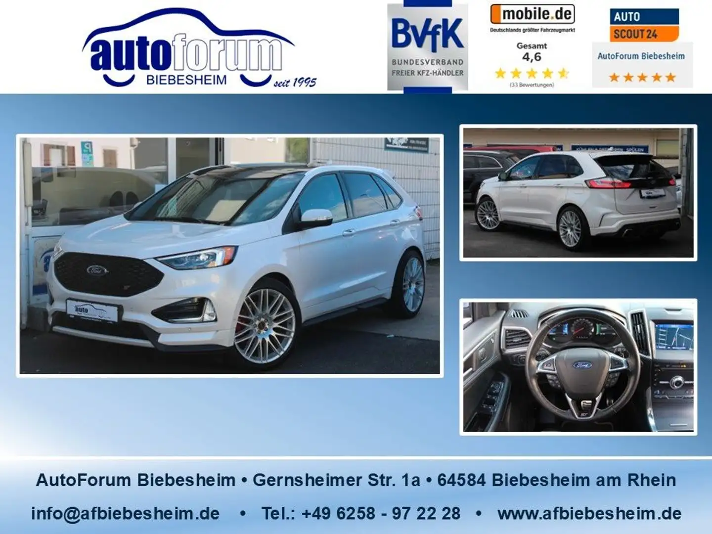 Ford Edge 2.7 Bi-Turbo V6 Ecoboost 4x4 ST-LINE Blanco - 1