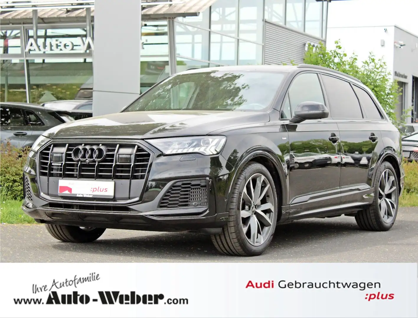 Audi Q7 55TFSI qu S LINE BLACK PANO AHK HuD 360° LUFT Schwarz - 1