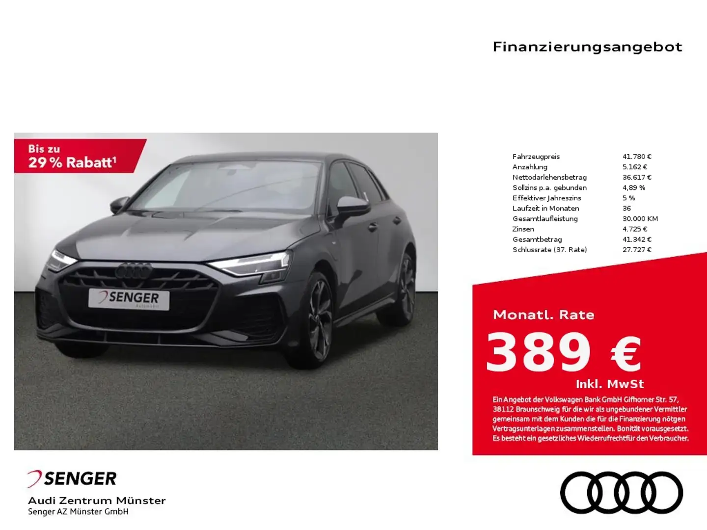 Audi A3 TFSI e S line Kamera MMI Navi ACC Grijs - 1