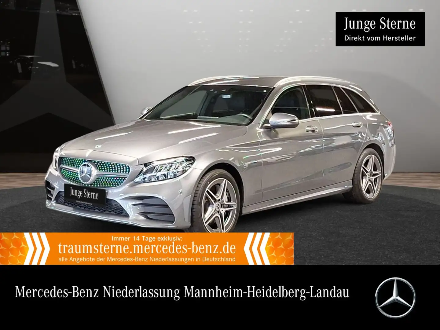 Mercedes-Benz C 300 e T AMG+AHK+LED+FAHRASS+KAMERA+KEYLESS+9G Grau - 1
