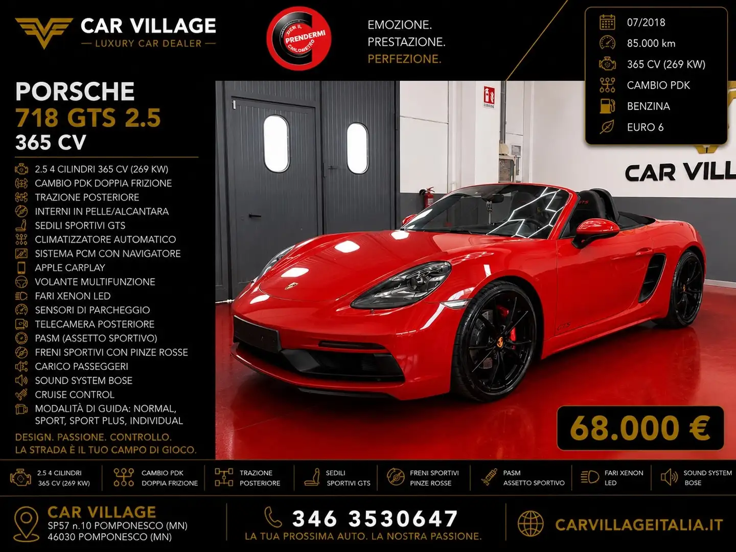 Porsche 718 Spyder 718 Boxster 2.5 GTS Rot - 1