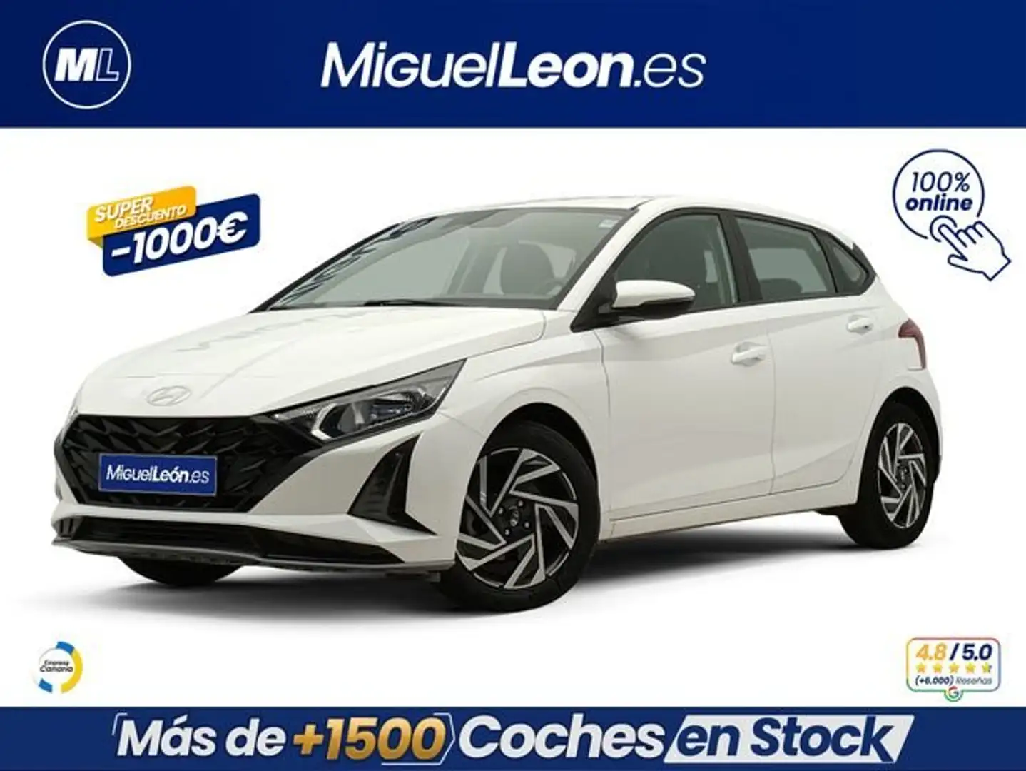 Hyundai i20 1.0 TGDI Klass 100 Blanco - 1