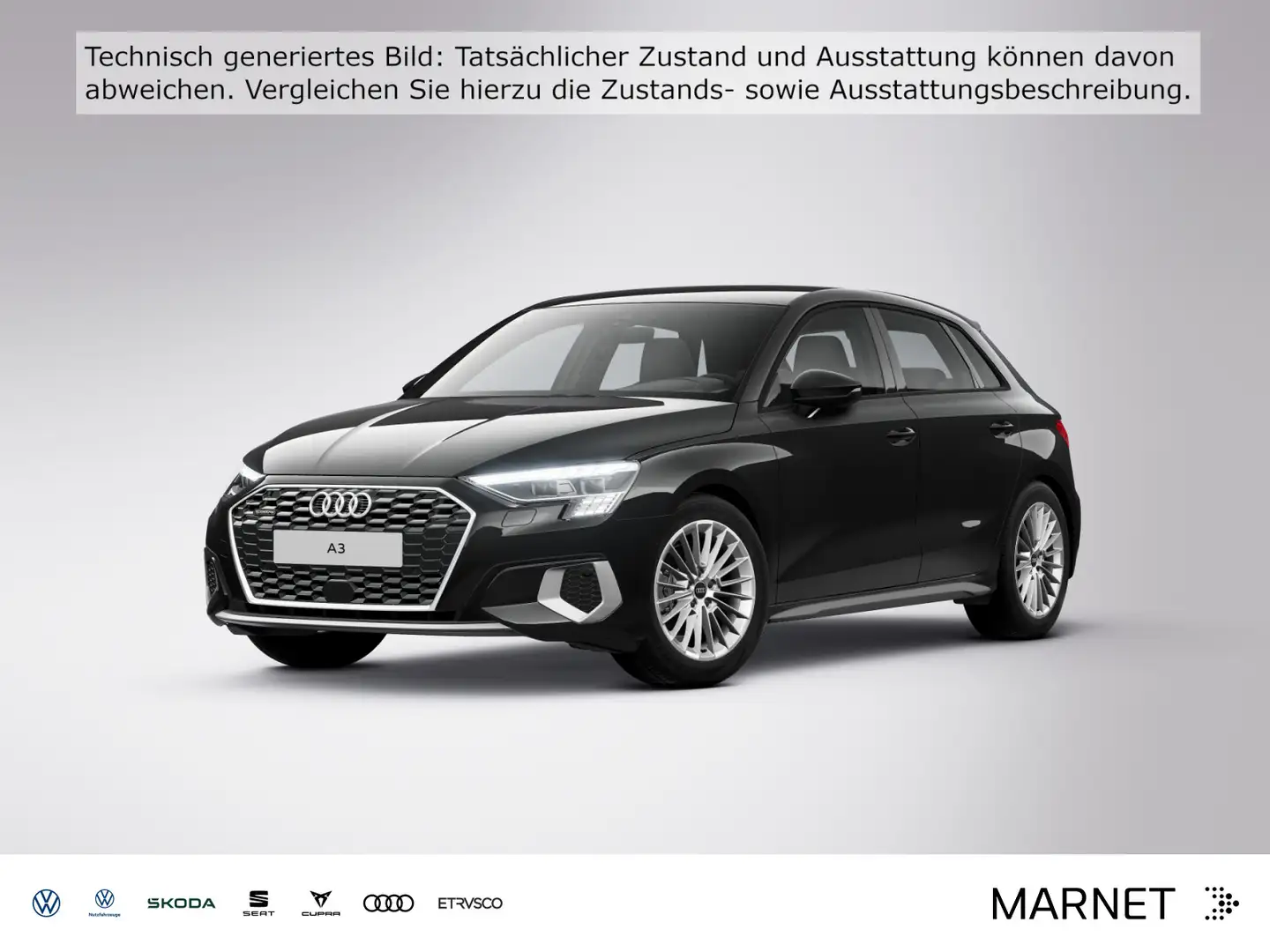 Audi A3 Advanced 40 TDI quattro*Navi*Matrix Schwarz - 1