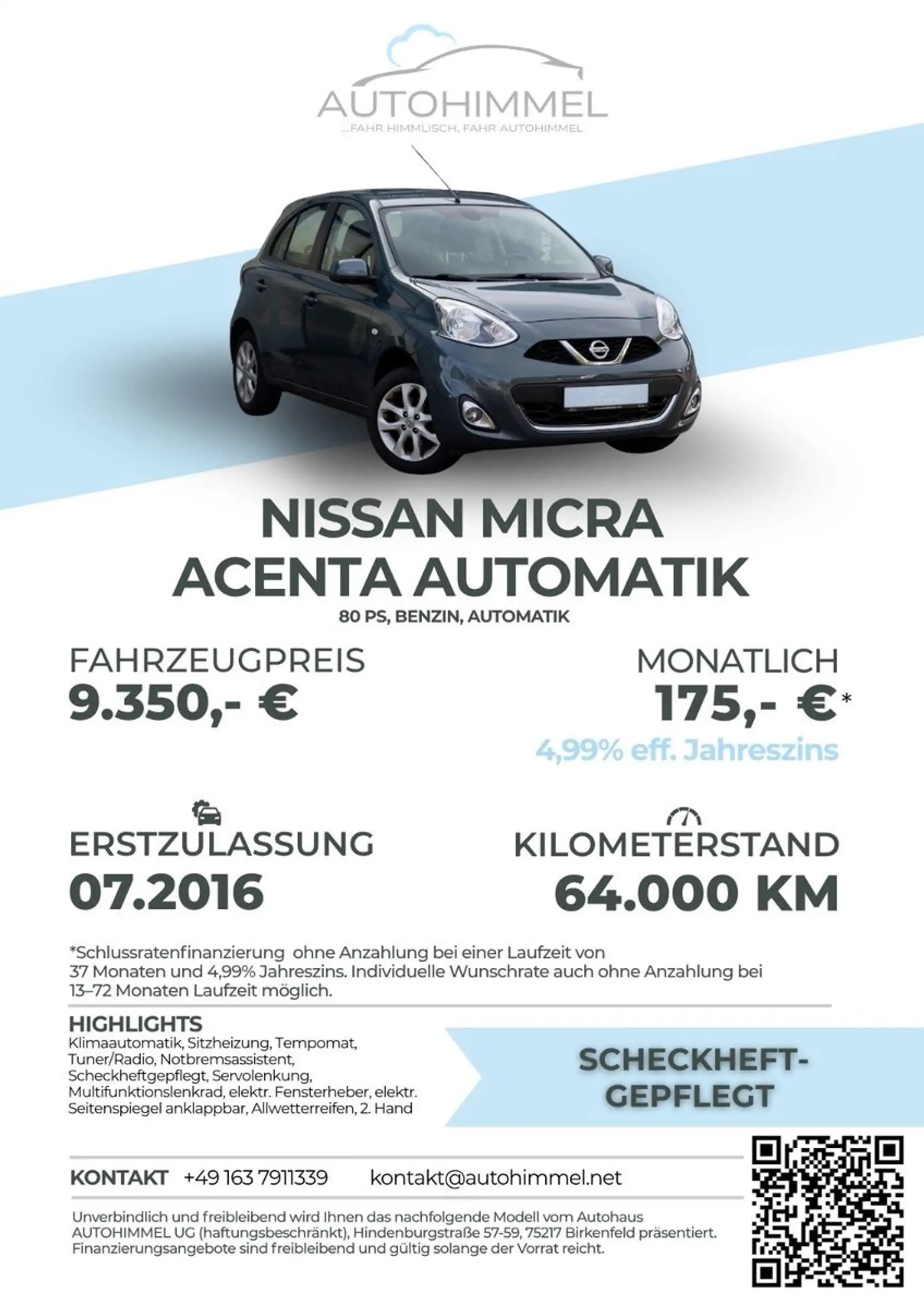 Nissan Micra Acenta Automatik Tempomat Klimaautomatik — photo 2