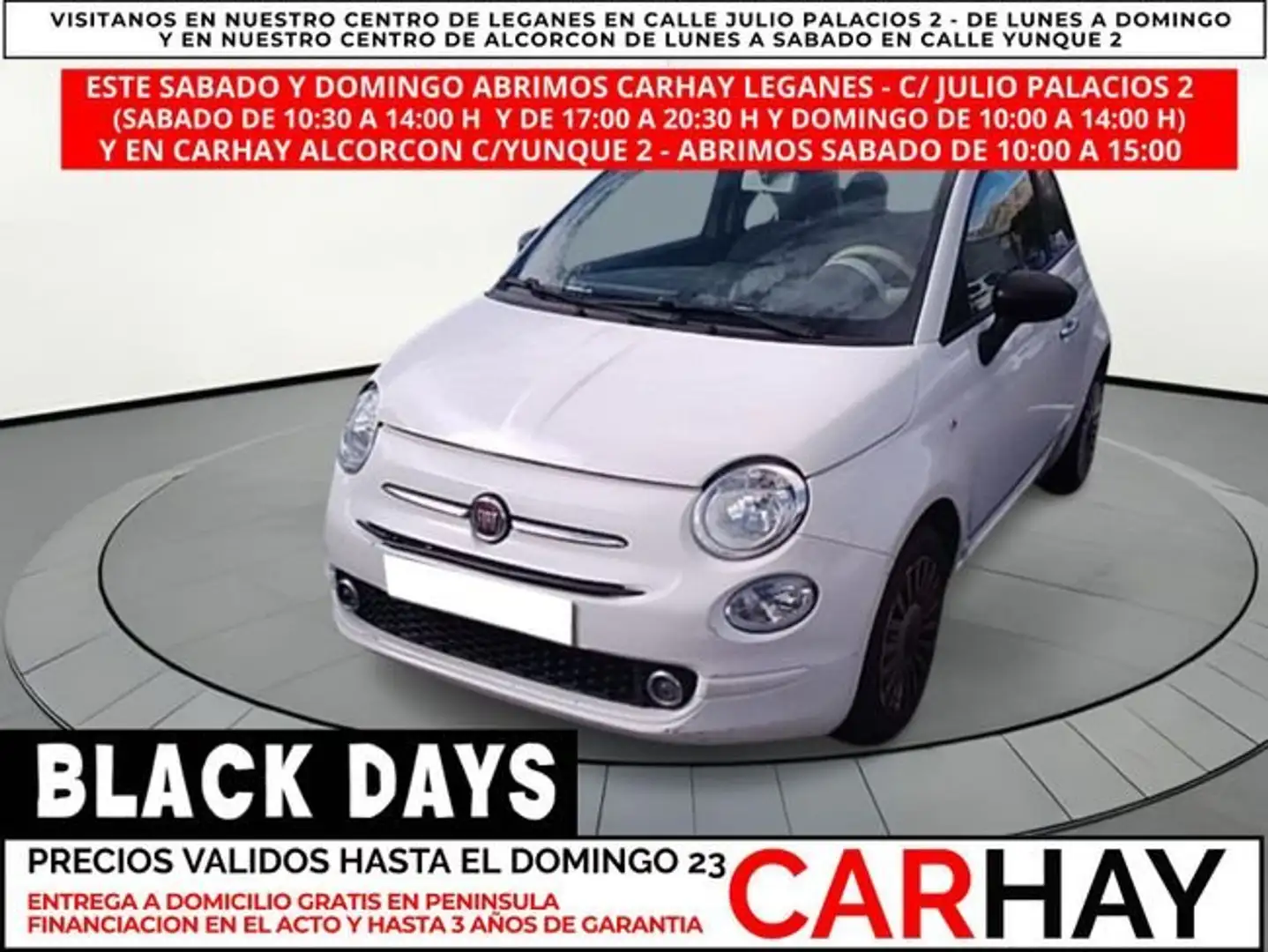Fiat 500 1.2 8v 51kW (69CV) Pop Blanc - 1