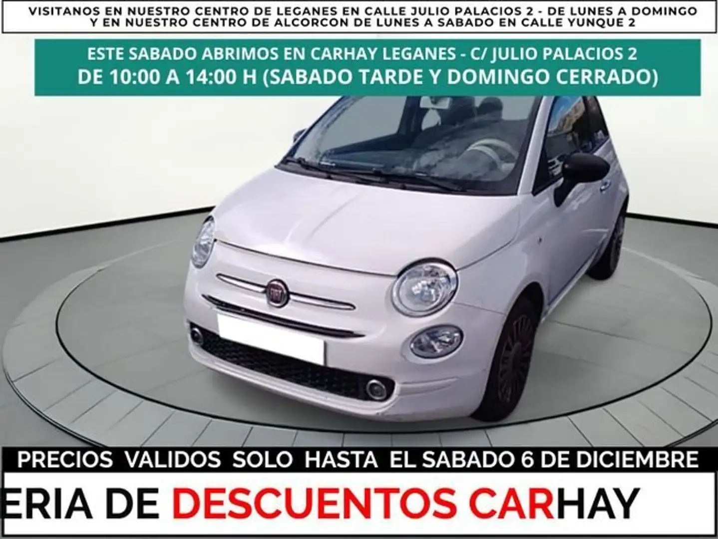 Fiat 500 1.2 8v 51kW (69CV) Pop Blanc - 1
