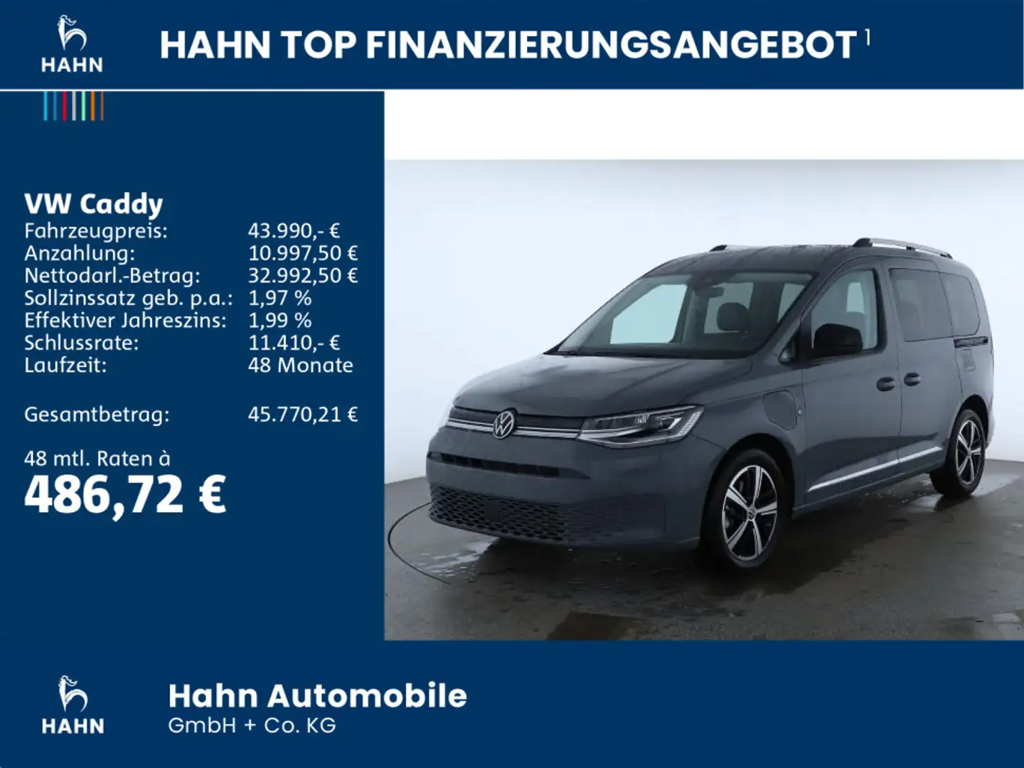 Volkswagen Caddy Style 1,5TSI 85kW eHybrid DSG AGR TRAVEL Grau - 2