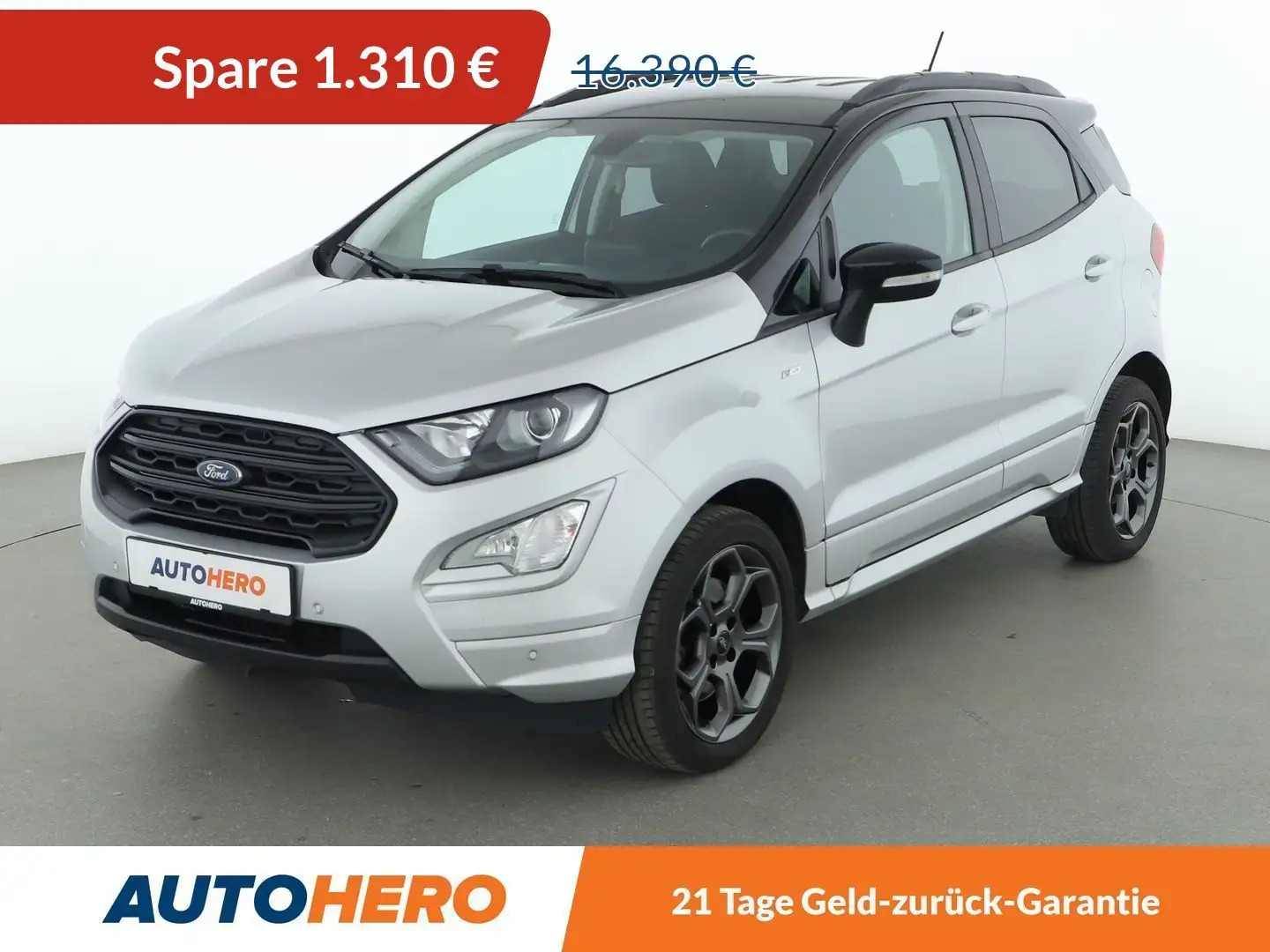 Ford EcoSport 1.0 EcoBoost ST-Line*XENON*NAVI*TEMPO*CAM*PDC*SHZ* Silber - 1