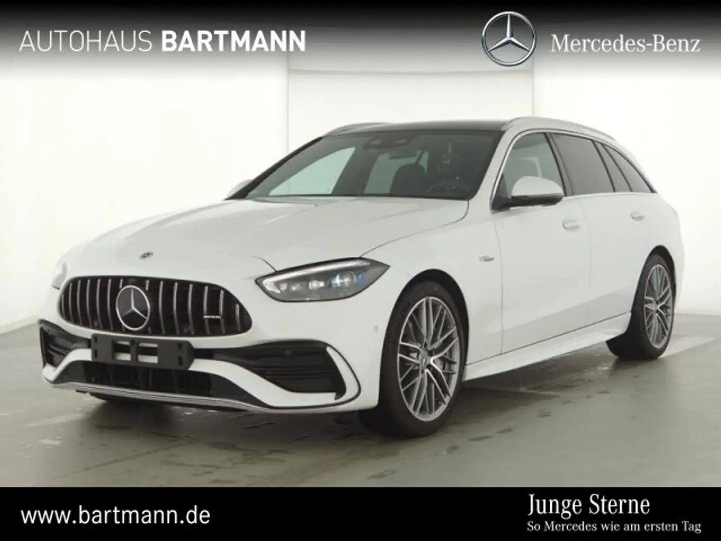 Mercedes-Benz C 43 AMG C 43 T AMG+4M+PANO+DISTRO+ SPUR+ADVANCED+AHK+ Navi Weiß - 1