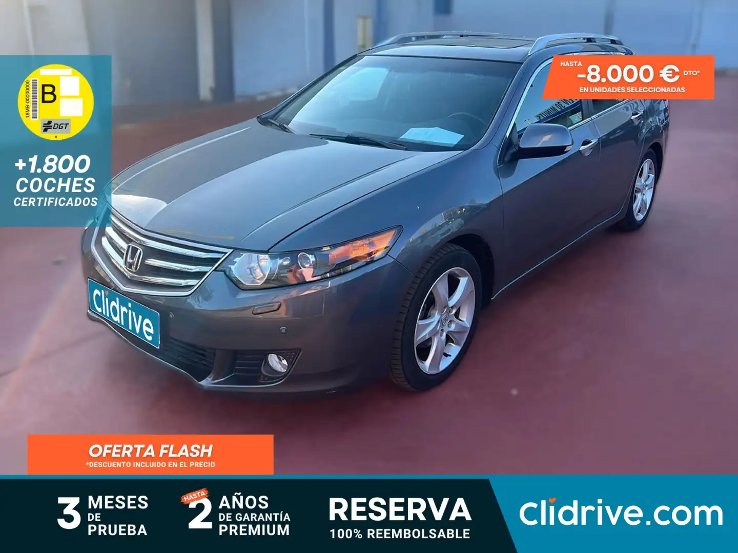 Honda Accord Tourer 2.2i-DTEC Elegance Gris - 1