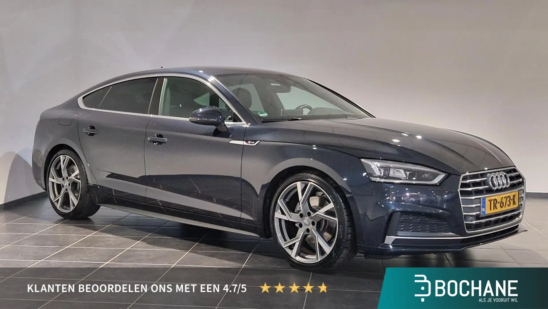 Audi A5 Sportback 2.0 TFSI MHEV Sport S-line Edition | 19 Blauw - 1