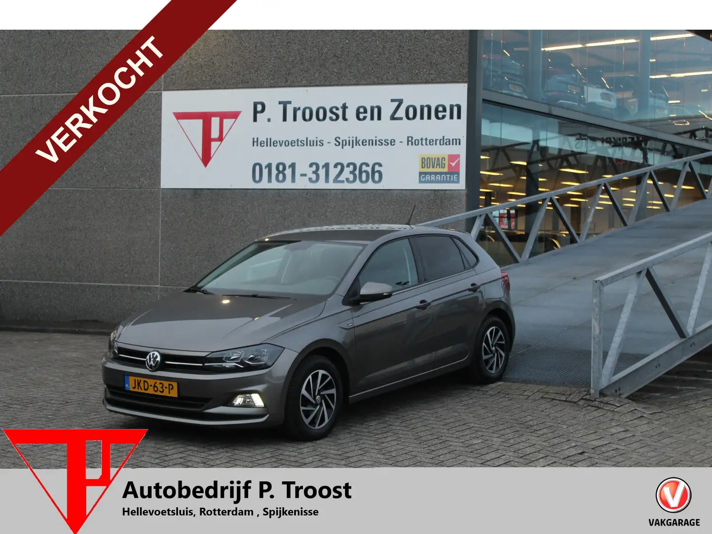 Volkswagen Polo 1.0 TSI Highline Apple carplay/Parkeersensoren ron Gris - 1