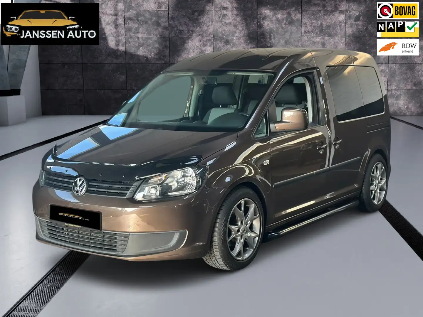 Volkswagen Caddy 1.2 TSI, Airco, Navi, Sidebars, PDC, zeer mooi Bruin - 1