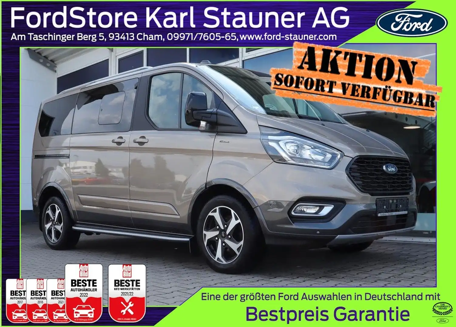 Ford Tourneo Custom Active 2.0 EcoBl. 320 L1 8-Sitzer Срібний - 1