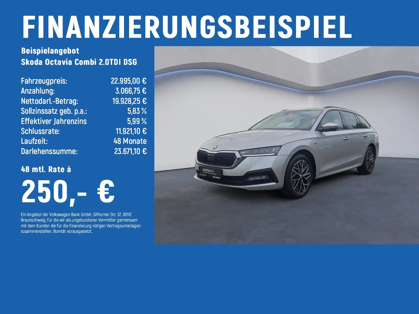 Skoda Octavia Combi 2.0TDI DSG Clever LED+NAVI+DAB+ Argent - 2