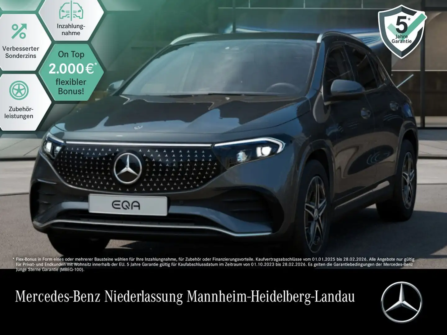 Mercedes-Benz EQA 350 4M AMG+ADVANCED+KAMERA+SPUR Grau - 1