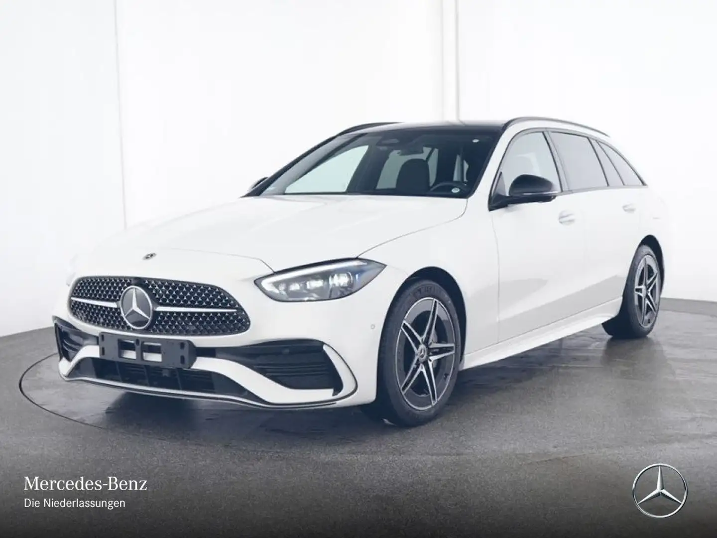 Mercedes-Benz C 300 e T AMG+NIGHT+PANO+360+BURMESTER+TOTW+9G Blanc - 2