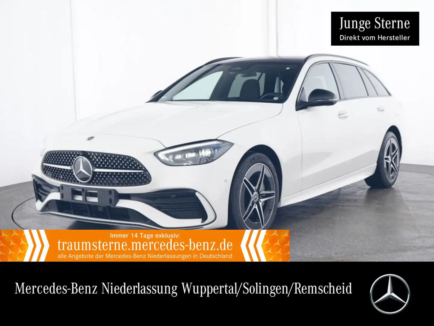 Mercedes-Benz C 300 e T AMG+NIGHT+PANO+360+BURMESTER+TOTW+9G Blanc - 1