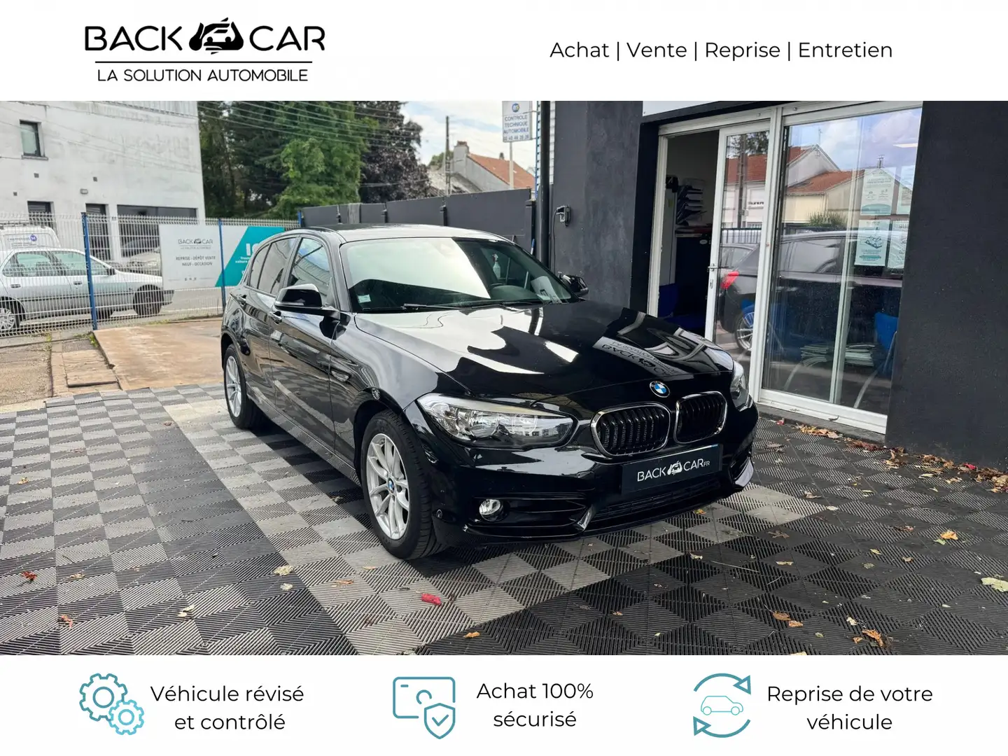 BMW 118 118d 150 ch Sport Zwart - 1