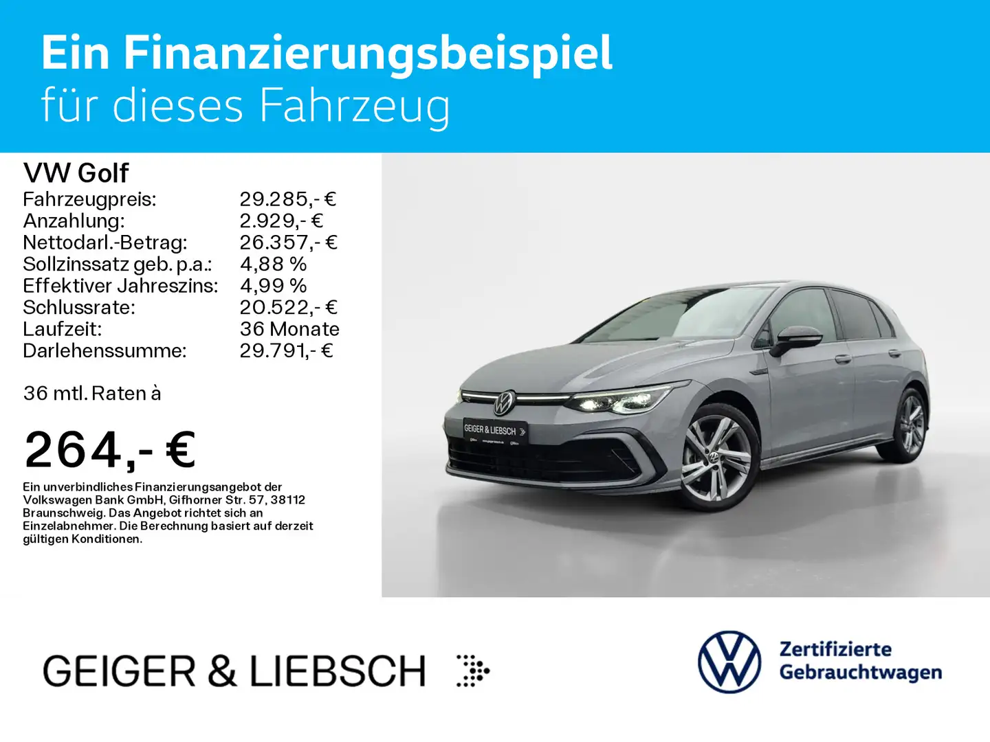 Volkswagen Golf 1.5 TSI R-LINE*BLACK-STYLE*NAVI*KAMERA*LED* Gris - 2
