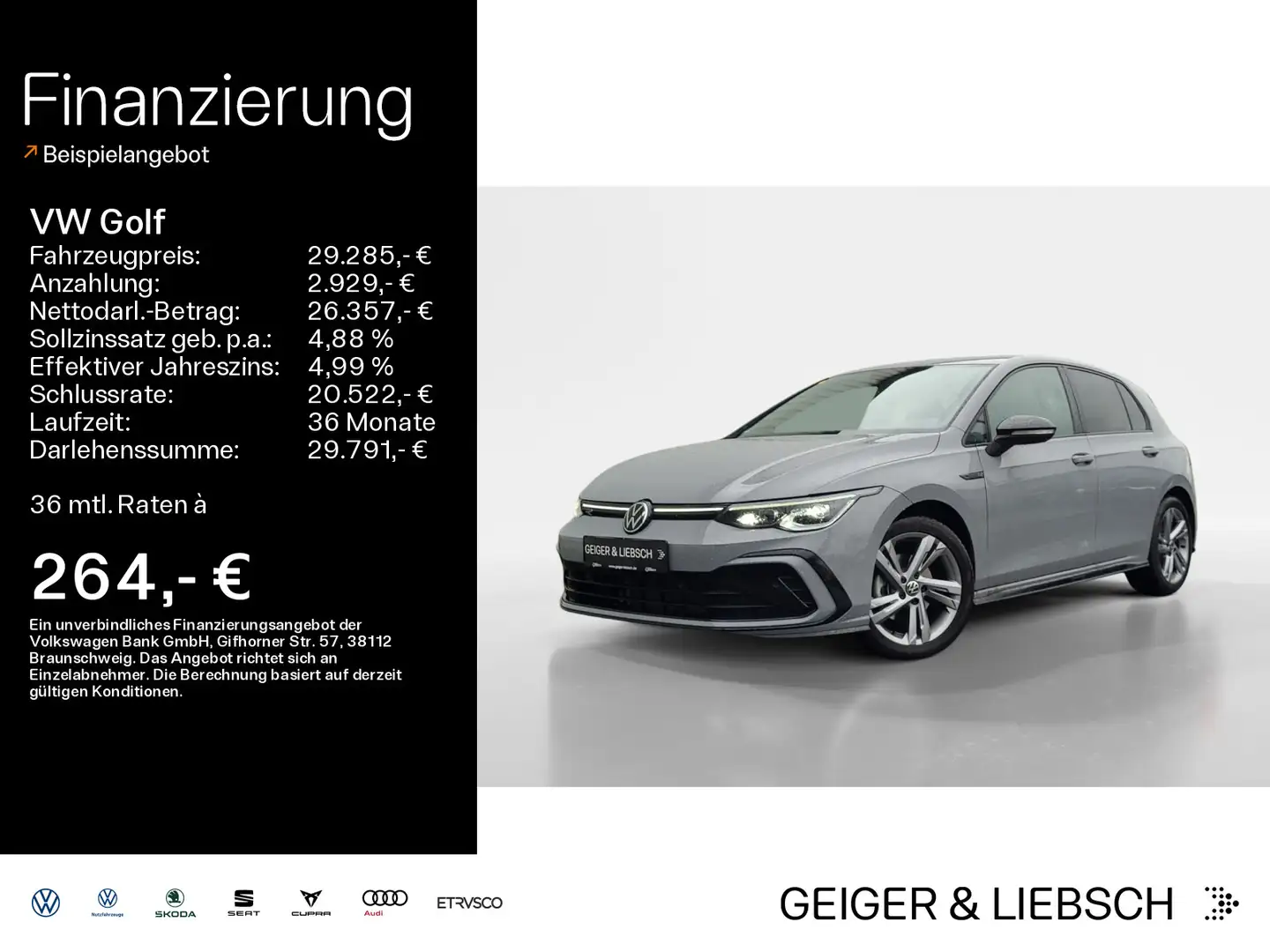 Volkswagen Golf 1.5 TSI R-LINE*BLACK-STYLE*NAVI*KAMERA*LED* Gris - 1